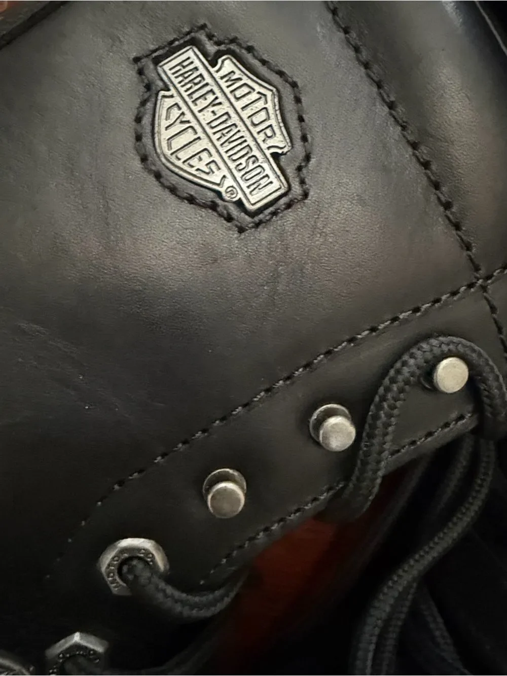 Harley- Davidson Men’s Black Leather Lace up Boots(size 11)